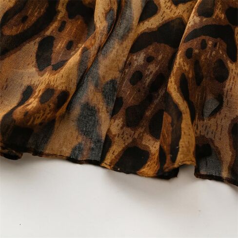 Leopard Print Scarf for Women Fashion Shawl Lightweight Wrap Scarves for Ladies Full Season in Kuwait