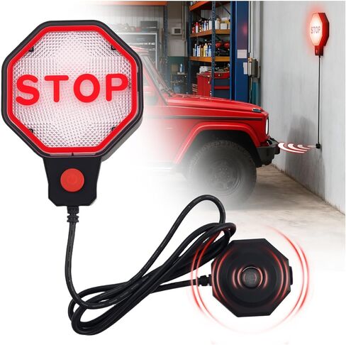 LED Garage Parking Aid Adjustable,Dual Power Garage Parking Sensor with LED Red/Yellow/Green Display,Portable Garages Car Stop Indicator as Garages Parkings Assist Car Accessories in Saudi Arabia