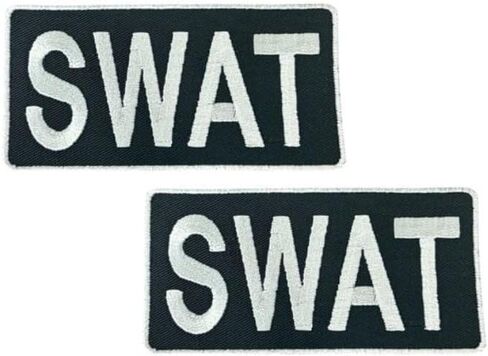 Service & First Responders Embroidered Golf Hat Collection Adjustable Ball Caps for Police Firefighters Emergency (US, Alpha, One Size, SWAT - Black with White Lettering - Embroidered Patch) in Saudi Arabia