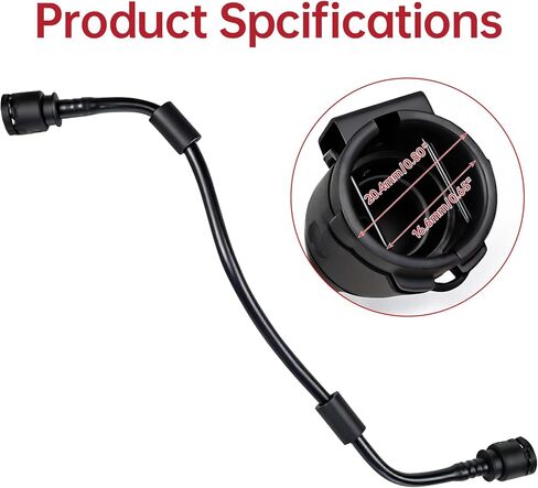 17128602599 خرطوم خزان سائل تبريد المحرك الداخلي لسيارات BMW G30 530e 530i 540i G12 740i xDrive استبدال 17125A02485 in Kuwait