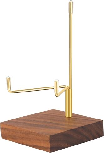 Adjustable Metal Arms Display Stand, Small Display Easel Holder with Wooden Base for Plate, Rock, Picture, Crystal, Wreath, Coral in Kuwait