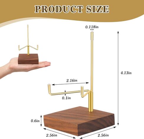 Adjustable Metal Arms Display Stand, Small Display Easel Holder with Wooden Base for Plate, Rock, Picture, Crystal, Wreath, Coral in Kuwait