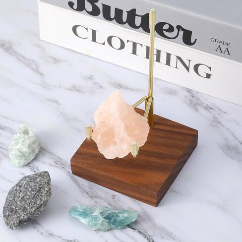 Adjustable Metal Arms Display Stand, Small Display Easel Holder with Wooden Base for Plate, Rock, Picture, Crystal, Wreath, Coral in Kuwait