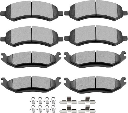 Ceramic Brake Pads Kits,SCITOO 8pcs Brakes Pads Set fit for Ford Explorer,Flex,Police Interceptor Sedan,Police Interceptor Utility,Special Service Police Sedan,Taurus,for Lincoln MKS,MKT in Saudi Arabia