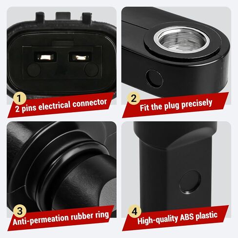 ABS Wheel Speed Sensor Set of 4 (Driver & Passenger Sides)-fits 2003-2015 Toyota 4Runner, 2005-2018 Tacoma, 2007-14 FJ Cruiser, Land Cruiser; Lexus GX460/GX470/LX570-Replaces 89542-04020, 89543-04020 in Kuwait