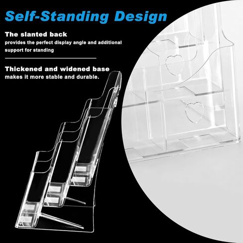 حامل كتيب أكريليك 8.5 × 11 بوصة، حامل عرض شفاف 3 طبقات تصميم خلفي مائل، حامل طاولة بلاستيكي حامل لافتة مع مقسم جدار جبل xydstay حامل كتيب أكريليك 8.5 × 11 بوصة، حامل عرض شفاف 3 طبقات تصميم خلفي مائل، حامل طاولة بلاستيكي S in Kuwait