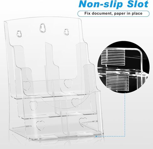 حامل كتيب أكريليك 8.5 × 11 بوصة، حامل عرض شفاف 3 طبقات تصميم خلفي مائل، حامل طاولة بلاستيكي حامل لافتة مع مقسم جدار جبل xydstay حامل كتيب أكريليك 8.5 × 11 بوصة، حامل عرض شفاف 3 طبقات تصميم خلفي مائل، حامل طاولة بلاستيكي S in Kuwait