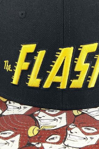 Bioworld Official Snapback- DC Comics Flash Halftone Snapback Hat مقاس واحد، أسود، مقاس واحد in Kuwait