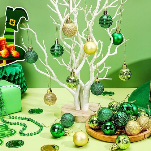 JULMELON 48 Pcs St. Patrick’s Day Tree Ornament, Saint Patricks Day Decorations and St Patrick’s Day Ornaments for Tree Hello Spring Home Irish Festival Party Decoration Supplies in Kuwait