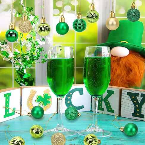JULMELON 48 Pcs St. Patrick’s Day Tree Ornament, Saint Patricks Day Decorations and St Patrick’s Day Ornaments for Tree Hello Spring Home Irish Festival Party Decoration Supplies in Kuwait