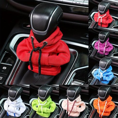 Gear Shift Hoodie, Universal Car Shift Knob Cover Stick Protector, Funny Gear Shift Hoodie Decoration for Car Decoration Accessories (Random Colour) in Saudi Arabia
