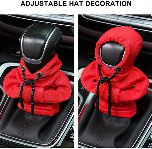 Gear Shift Hoodie, Universal Car Shift Knob Cover Stick Protector, Funny Gear Shift Hoodie Decoration for Car Decoration Accessories (Random Colour) in Saudi Arabia