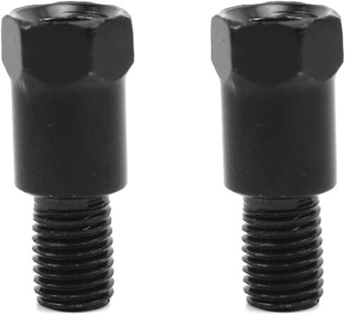 1 Pair Black Silver Motorcycle Rear Mirror Adapters M10 10MM Clockwise Right Left hand thread Changing Screw distintivo(Siver-M10M10 (RL-LR)) in Saudi Arabia