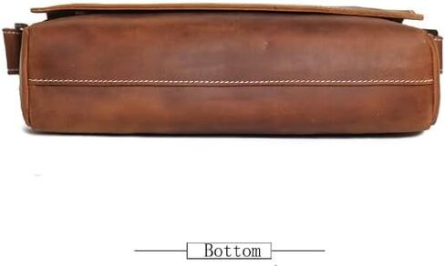 Men’s Leather Messenger Bag - Waterproof Vintage Briefcase, Large Satchel, Laptop Computer for Business(Brown) in Saudi Arabia
