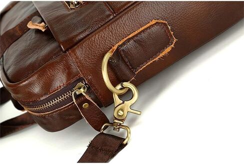Men's Briefcase Laptop Messenger bag for Mens Waterproof Vintage Genuine Leather shoulder in Saudi Arabia