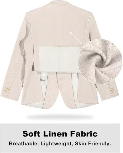 Linen Boy Suit Jacket Slim Fit Suits Blazer Boys Casual Sport Coat Boys' Linen Outfit for Wedding Homecoming Tux School in Saudi Arabia