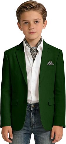 Linen Boy Suit Jacket Slim Fit Suits Blazer Boys Casual Sport Coat Boys' Linen Outfit for Wedding Homecoming Tux School in Saudi Arabia