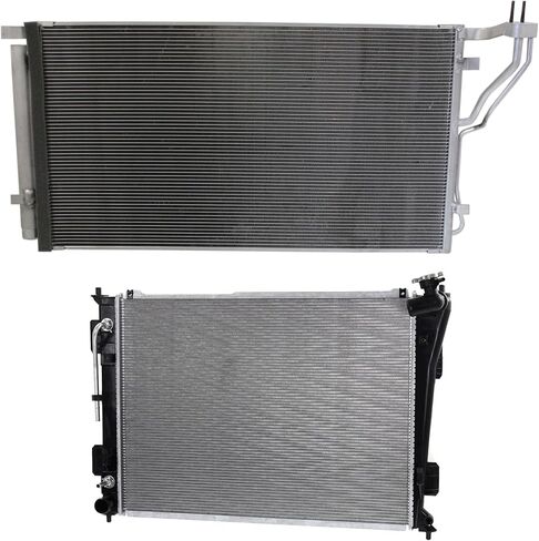 Garage-Pro Kit (1) A/C Condenser and (1) Radiator Compatible with 2011-2013 Hyundai Sonata, Fits 2011-2015 Kia Optima & 2012-2014 Hyundai Azera Factory Finish in Saudi Arabia