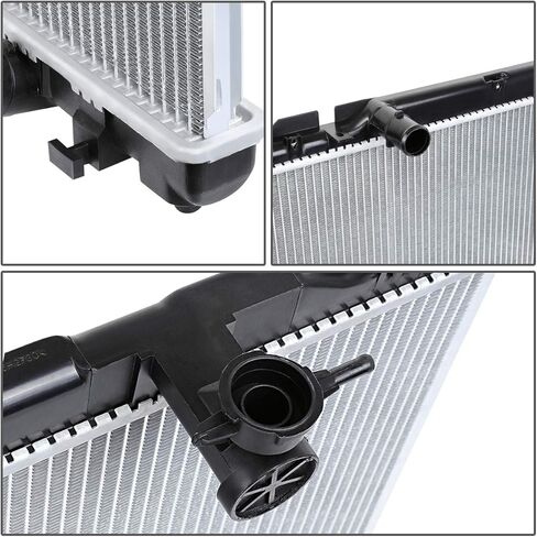 مشعاع ألومنيوم DNA Motoring OEM-RA-2437 متوافق مع 02-06 Camry L4 AT، 29-1/16 بوصة عرض × 15-3/4 بوصة ارتفاع × 5/8 بوصة عمق، مدخل 1-3/8 بوصة / مخرج 1-3/8 بوصة in Saudi Arabia