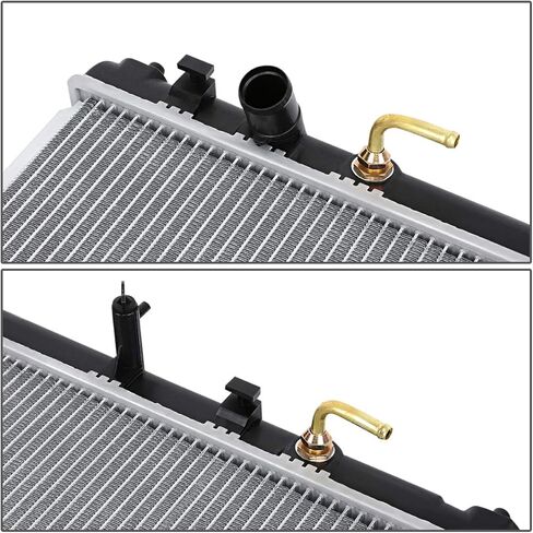 مشعاع ألومنيوم DNA Motoring OEM-RA-2437 متوافق مع 02-06 Camry L4 AT، 29-1/16 بوصة عرض × 15-3/4 بوصة ارتفاع × 5/8 بوصة عمق، مدخل 1-3/8 بوصة / مخرج 1-3/8 بوصة in Saudi Arabia