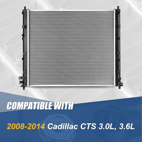 مشعاع أوتوماتيكي متوافق مع 2008-2014 كاديلاك CTS 3.0L 3.6L، DPI 13107 نمط المصنع مشعاع تبريد صف واحد، قلب من الألومنيوم in Saudi Arabia