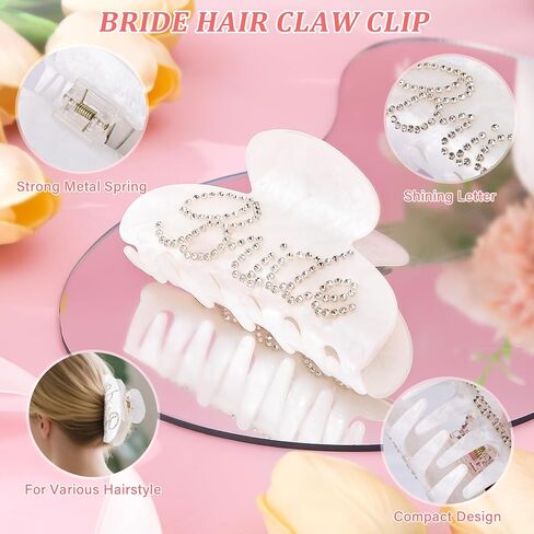 Bridal Shower Gifts Bride To Be Gifts Bride Slippers Mrs Jewelry Box Bride Hair Clip Scented Candle Wedding Engagement Bachelorette Gift for Bride To Be - 7PCS Bride Gift Greeting Card with Gift Box in Saudi Arabia