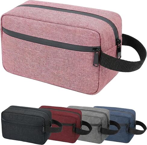 حقيبة أدوات الزينة للسفر للنساء والرجال، حقيبة مكياج صغيرة، حقيبة مستحضرات تجميل مقاومة للماء، حقيبة مستحضرات التجميل، مجموعة أدوات السفر، إكسسوارات أساسيات السفر (أسود) in Kuwait