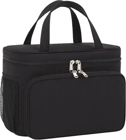 حقيبة أدوات الزينة للسفر، حقيبة مكياج محمولة للنساء والفتيات، حقيبة مستحضرات التجميل المقاومة للماء حقيبة سفر لمستلزمات الزينة كاملة الحجم والإكسسوارات، أسود in Kuwait