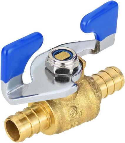 (Pack of 4) EFIELD 1/2 Inch Pex Crimp Shut Off Brass Ball Valves With Drop Ear, Hot and Cold With Butterfly Levels, NSF/ANSI 61 in Saudi Arabia