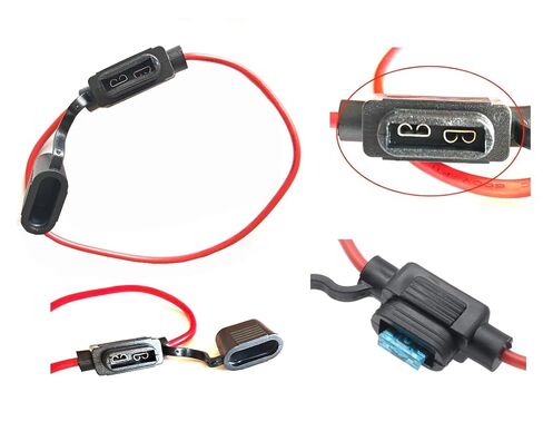 (10 عبوات) 10/12/14/16/18 AWG حامل فيوز مضمن 12 فولت ATC/ATO حامل فيوز شفرة مع غطاء مقاوم للماء، 12 نمطًا من صمامات الشفرة القياسية 2 لكل من الإضاءة البحرية وعربة الجولف والدوائر (10/12/14/16/18 AWG) in Kuwait