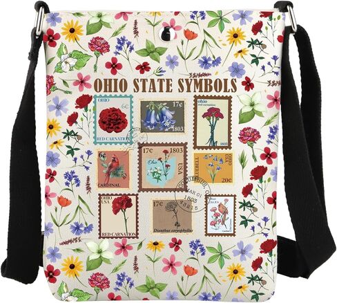 JYTAPP Ohio Travel Gifts State Symbols Crossbody Bag Wildlife Nature Lover State Souvenir Vacation Ohio Travel Merchandise in Saudi Arabia