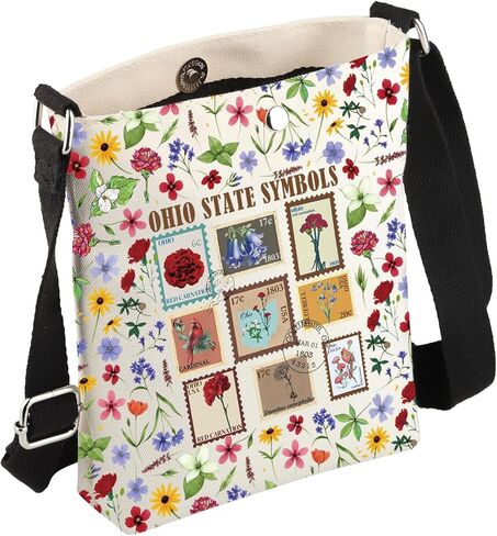 JYTAPP Ohio Travel Gifts State Symbols Crossbody Bag Wildlife Nature Lover State Souvenir Vacation Ohio Travel Merchandise in Saudi Arabia