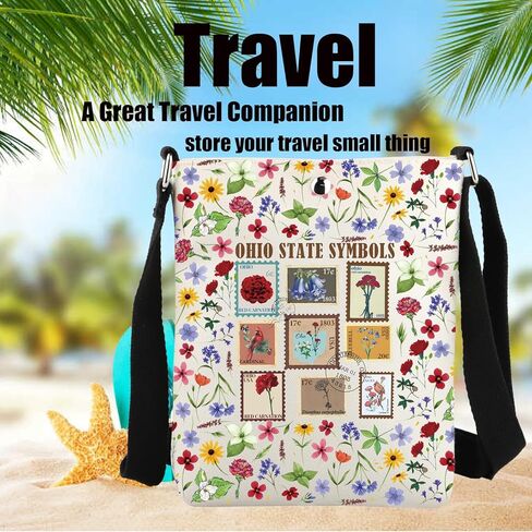 JYTAPP Ohio Travel Gifts State Symbols Crossbody Bag Wildlife Nature Lover State Souvenir Vacation Ohio Travel Merchandise in Saudi Arabia