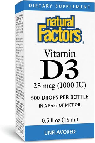 عوامل طبيعية فيتامين D3 1000iu سائل، 0.5 أوقية (عبوة متعددة) in Kuwait