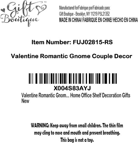 ديكور جنوم عيد الحب من Gift Boutique - تماثيل عيد الحب جنوم لتزيين طاولة المنزل وهدايا عيد الحب الحلوة له in Saudi Arabia