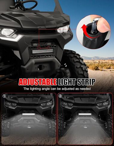 شبكة أمامية مع ضوء LED لـ Can-Am Defender، شبكة أمامية مقاومة للماء مع أضواء كاشفة قابلة للتعديل لملحقات Can-Am Defender HD7 HD9 HD5 HD8 HD10 MAX 2020-2025 in Saudi Arabia