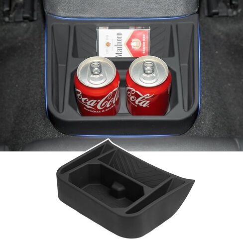 Karltys Silicone Rear Cup Holder for Toyota Land Cruiser Prado 250 2024-2025 2026 Accessories, Land Cruiser Silicone Backseat Cup Tray, Floor Cup Holder Organizer Tray in Saudi Arabia