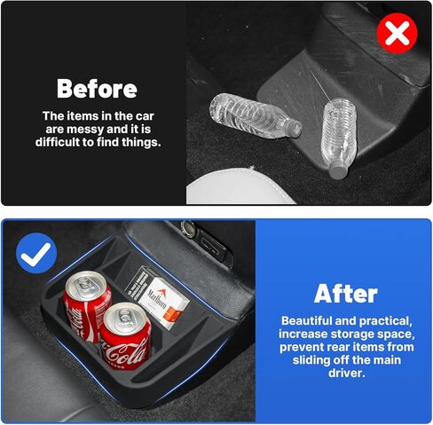 Karltys Silicone Rear Cup Holder for Toyota Land Cruiser Prado 250 2024-2025 2026 Accessories, Land Cruiser Silicone Backseat Cup Tray, Floor Cup Holder Organizer Tray in Saudi Arabia