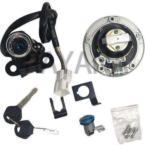 RAYANA Ignition Switch+Gas Fuel Tank Cap+Seat Lock+Keys Compatible for Kawasaki Ninja 1000 ZX10R Z1000SX Ignition Switch Fuel Gas Cap Cover Seat Lock Key Set in Saudi Arabia