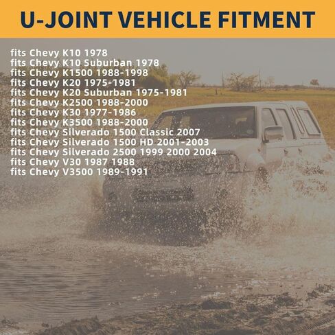 U Joint Universal Joint Rear Drive Shaft Replacement fits Chevy K1500 5.7L 1992-1998, fits Chevrolet K1500 6.2L 1992 1993, fits Chevrolet K1500 6.5L 1994-1998, fits Chevrolet K2500 4.3L 1988-1995 in Saudi Arabia