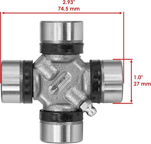 Caltric Drive Shaft U Joint Compatible with Bush Hog RFM 60 / TD-1100 / EFM480 / EFM600 / Compatible with King Kutter L-48-XB L-40-XB L-60-XB TG-48-XB x2 in Saudi Arabia