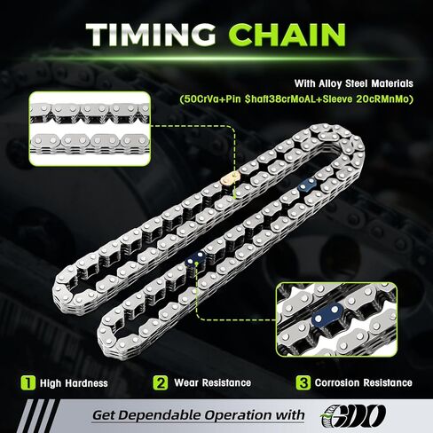 3.6 Dodge Timing Chain Kit W/Tensioner 5184392AF Compatible With 2011-2017 Dodge Ram Chrysler Jeep Maserati 3.6L 3.0 Replace# 5047891AA Kit De Cadena De Tiempo De in Kuwait