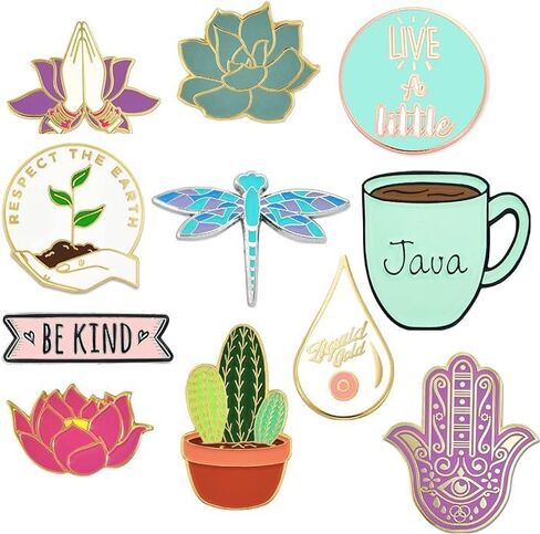 PinMart's 11 Pieces Girl Power Enamel Pins Set Feminine Lapel Pins - Collectible Pin Set for Backpacks or Hats in Saudi Arabia