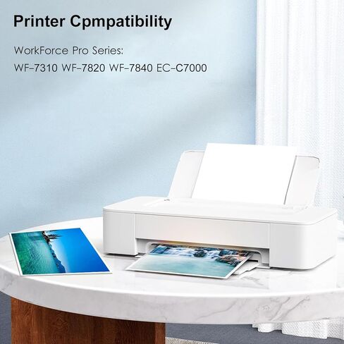 خراطيش حبر 812 مُعاد تصنيعها لخراطيش حبر الطابعة Epson 812 812XL المكونة من 6 عبوات تعمل مع طابعة Workforce Pro WF-7310 WF-7820WF-7840 EC-C7000 (3 أسود سماوي أرجواني أصفر) in Kuwait