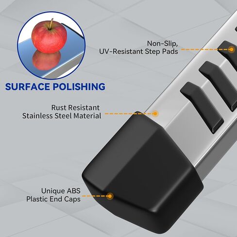 لوحات تشغيل مقاس 6 بوصات متوافقة مع سيارة Ford F150 SuperCrew Cab لعام 2015-2026، وكابينة طاقم Ford F250 F350 لعام 2017-2024، وقضبان Nerf من الفولاذ المقاوم للصدأ ذات خطوات جانبية فائقة التحمل in Kuwait