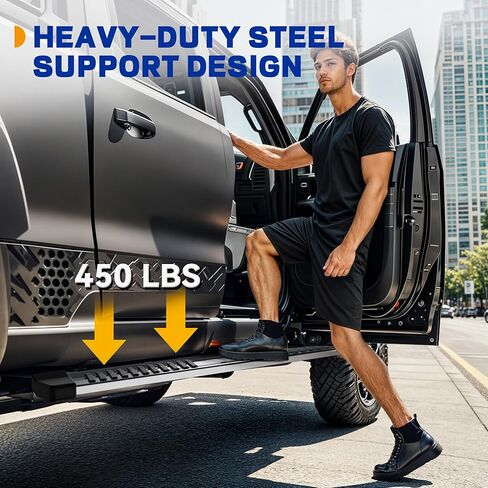 لوحات تشغيل مقاس 6 بوصات متوافقة مع سيارة Ford F150 SuperCrew Cab لعام 2015-2026، وكابينة طاقم Ford F250 F350 لعام 2017-2024، وقضبان Nerf من الفولاذ المقاوم للصدأ ذات خطوات جانبية فائقة التحمل in Kuwait