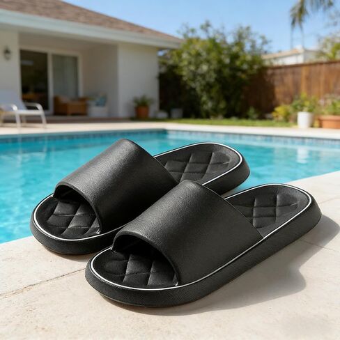 Comfortable EVA Slippers for Men Women Non Slip Lightweight Indoor Outdoor Bath Shower House Shoes in Saudi Arabia