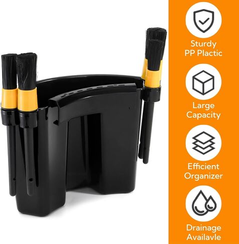 4 Pieces Detailing Bucket Organizer, Portable Bucket Tool Caddy with Drainage Holes, Multipurpose Auto Wash Tool Hanger Cleaning Accessory for Home, Garden, Ice Fishing, Universal Fit in Kuwait