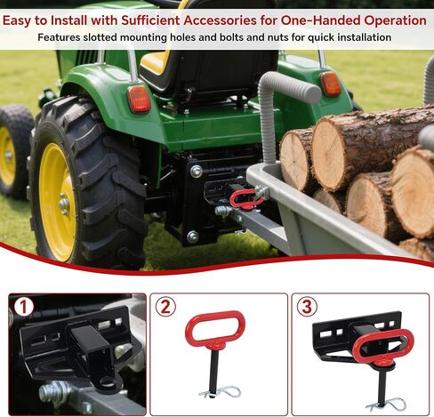 وصلة وصلة جزازة العشب بدون دوران مطورة مع مسمار جرار عشبي عالي التحمل مقاس 1-1/4 بوصة على وصلة وصل المقطورة، مع دبوس وصلة مقطورة مغناطيسي 1/2 بوصة، ومشابك دبوس وصلة 5/8 بوصة لمركبة ATV، وعربة الجولف in Kuwait