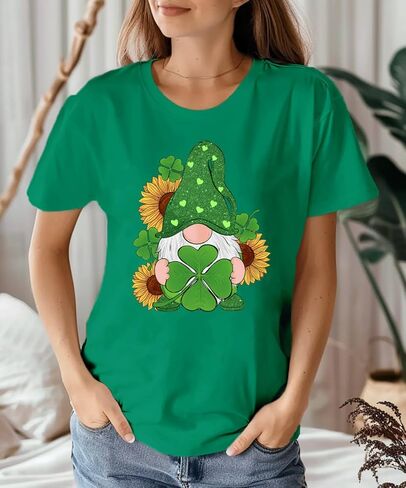 قميص عيد القديس باتريك للنساء تي شيرت Lucky Shamrock Paddy's Day تي شيرت أيرلندي البرسيم in Kuwait